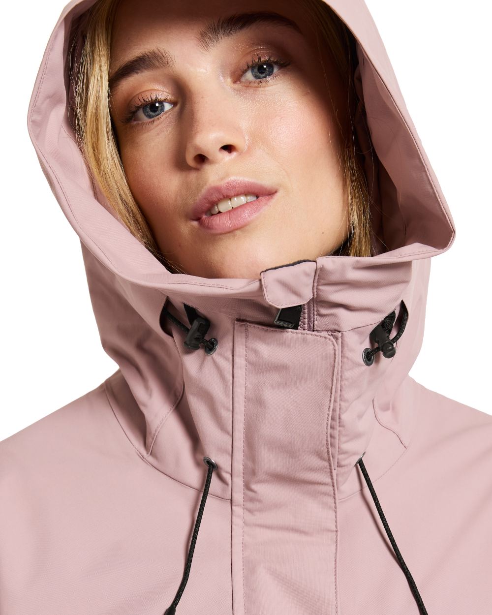Oyster Lilac Coloured Didriksons Thelma Womens Parka 10 On A White Background