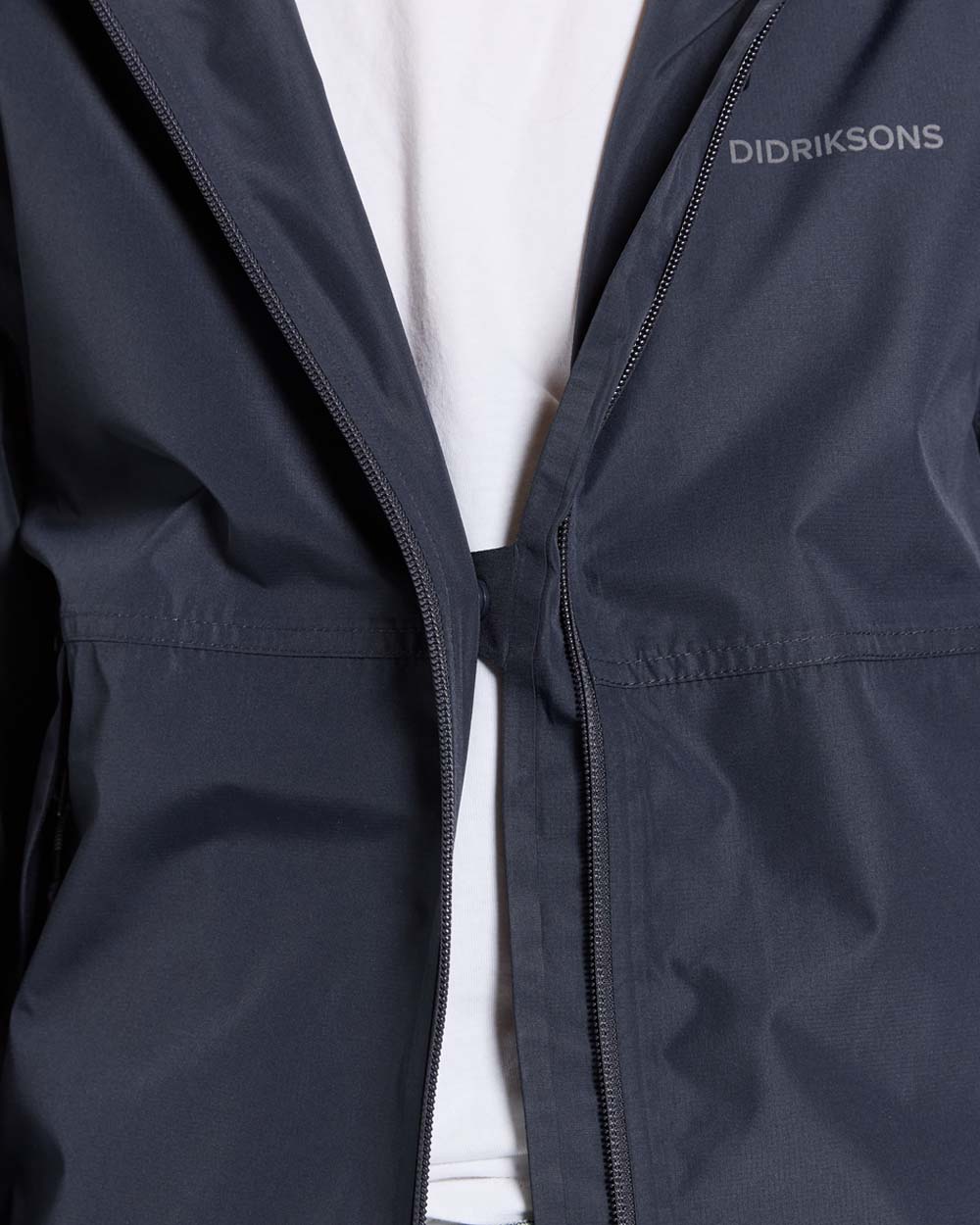 Dark Night Blue coloured Didriksons Tilde Womens Jacket on White background 
