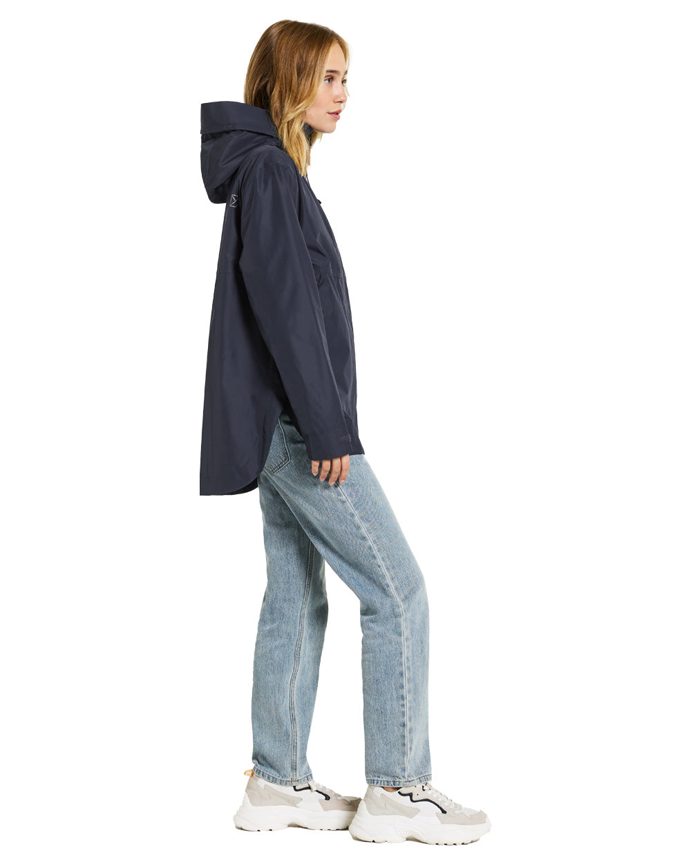 Dark Night Blue coloured Didriksons Tilde Womens Jacket on White background