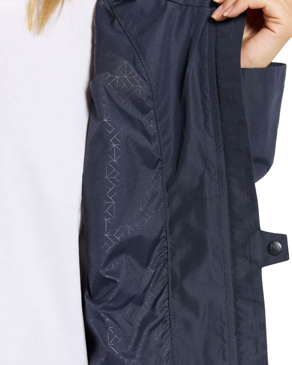 Dark Night Blue coloured Didriksons Tilde Womens Jacket on White background