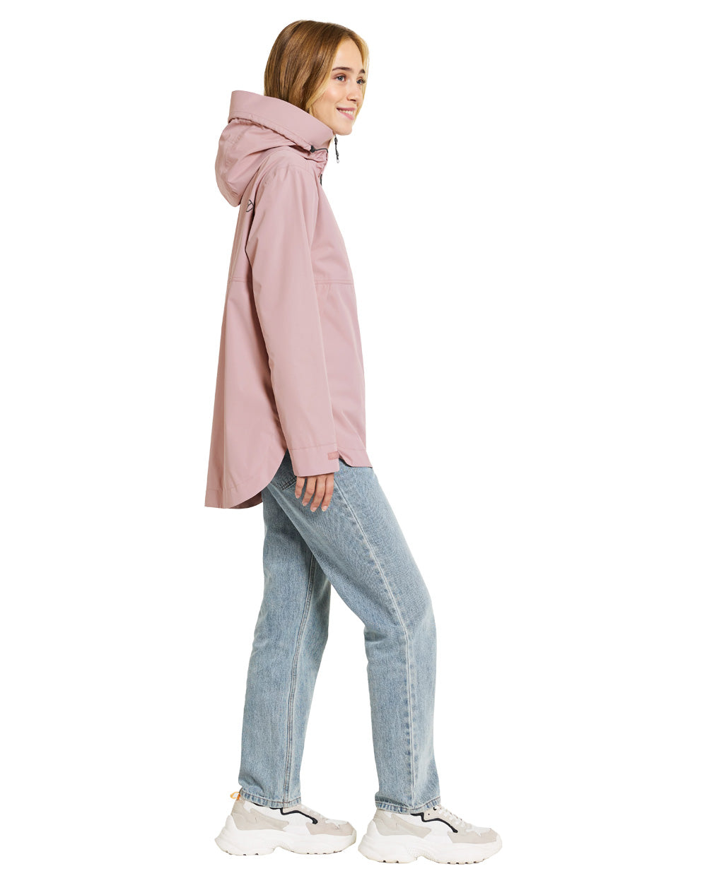 Oyster Lilac coloured Didriksons Tilde Womens Jacket on White background 