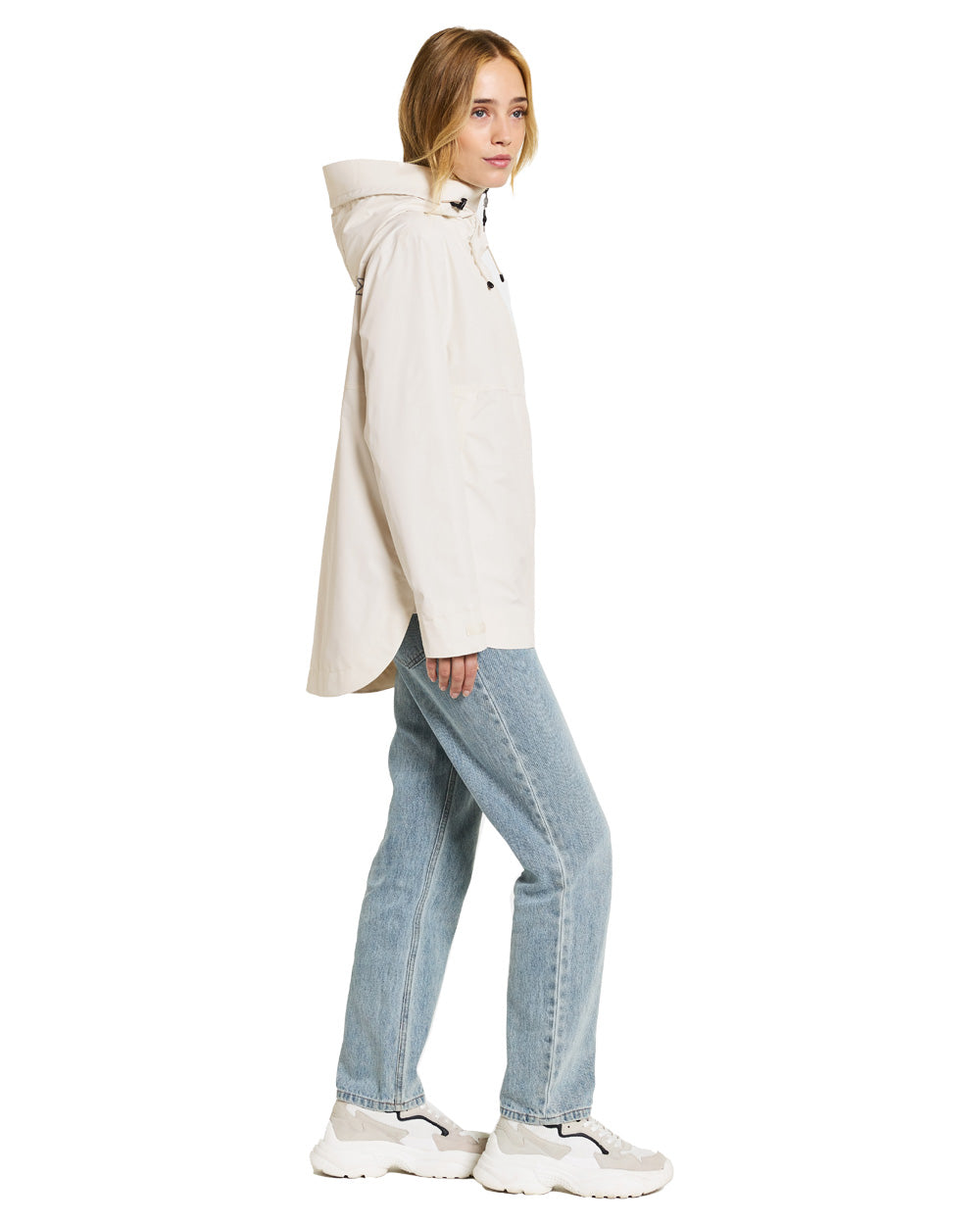 White Foam coloured Didriksons Tilde Womens Jacket on White background