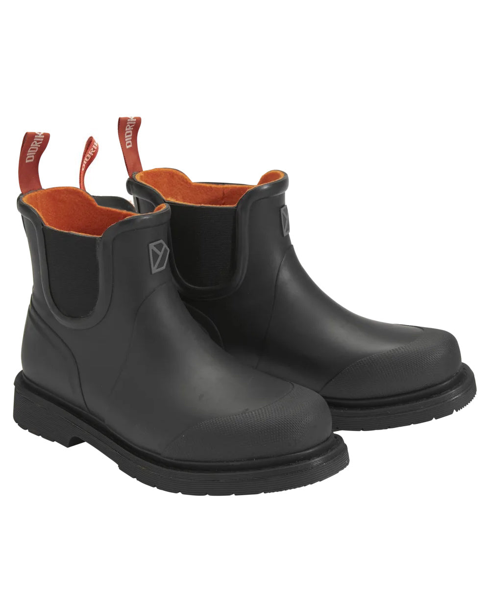 Black Coloured Didriksons Vinga Womens Rubber Boots On A White Background