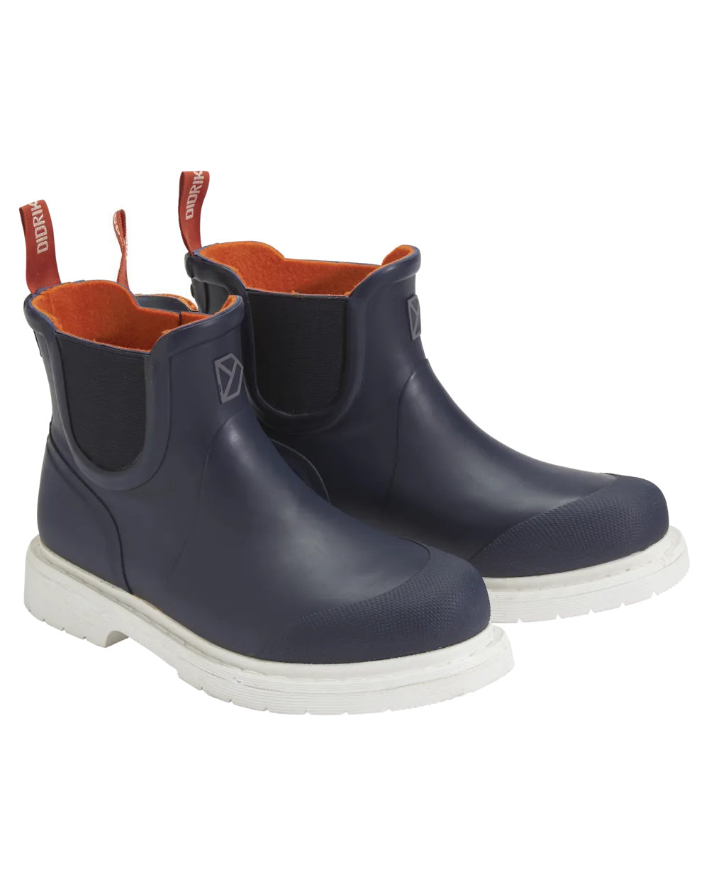 Dark Night Blue Coloured Didriksons Vinga Womens Rubber Boots On A White Background
