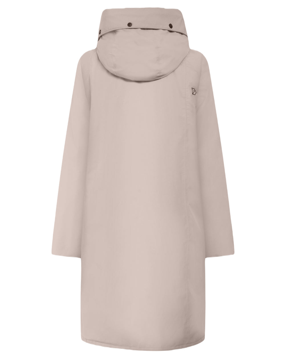 Ash Brown Coloured Didriksons Womens Elissa Parka On A White Background