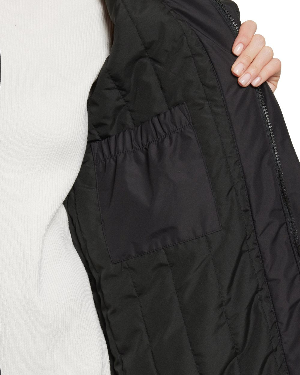 Black Coloured Didriksons Womens Elissa Parka On A White Background