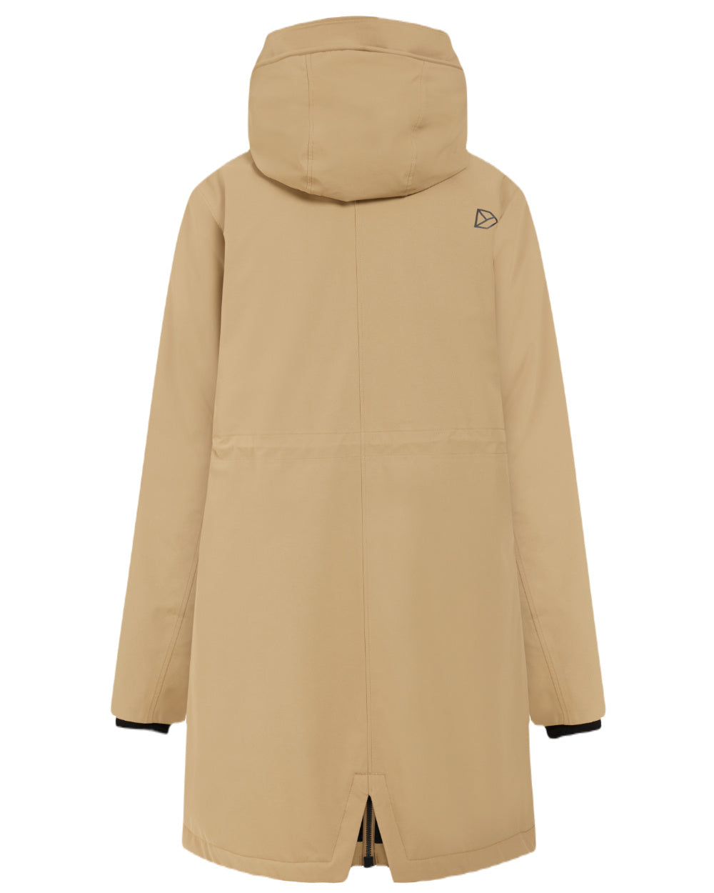 Wood Coloured Didriksons Womens Fia Parka On A White Background