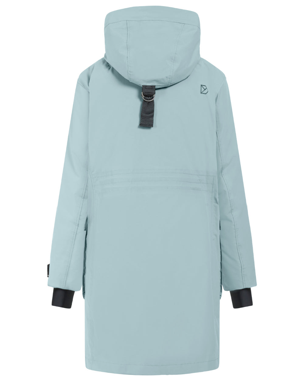 Factory Blue Coloured Didriksons Womens Ilsa Parka On A White Background