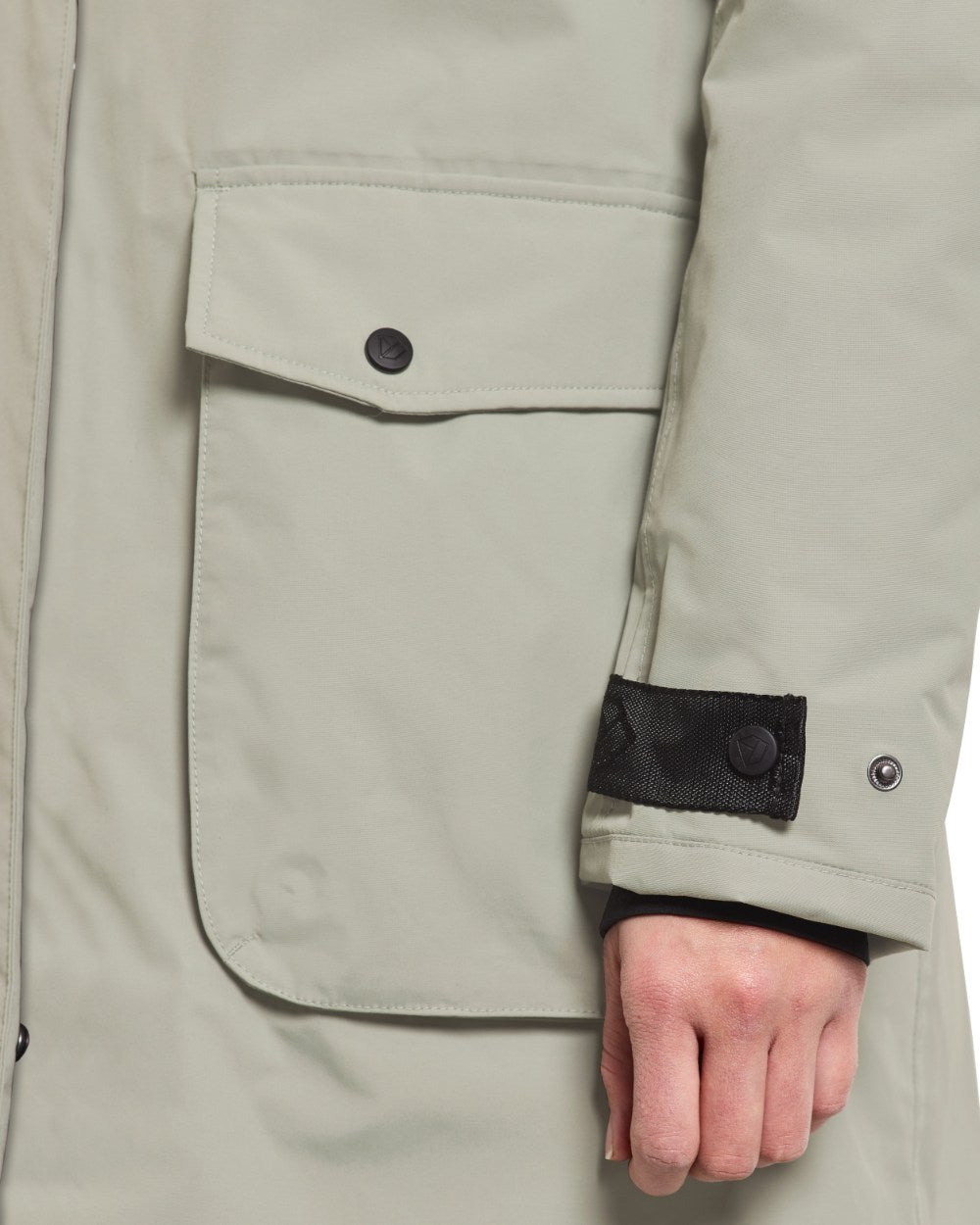 Wilted Leaf Coloured Didriksons Womens Ilsa Parka On A White Background