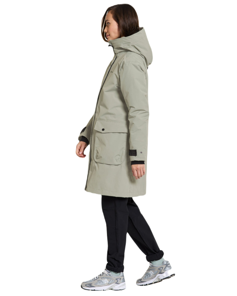 Wilted Leaf Coloured Didriksons Womens Ilsa Parka On A White Background