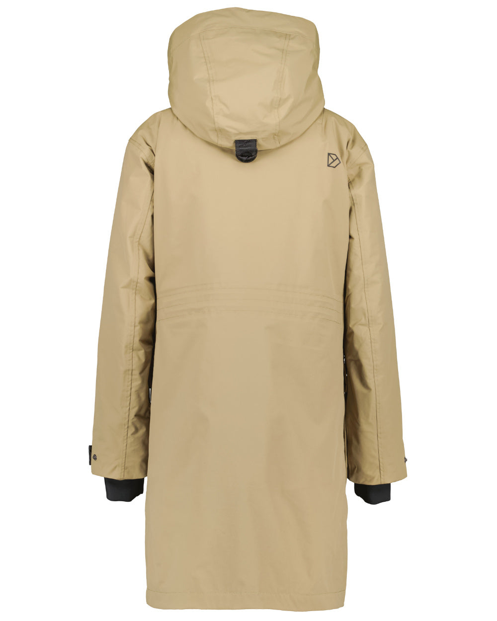 Wood Coloured Didriksons Womens Ilsa Parka On A White Background