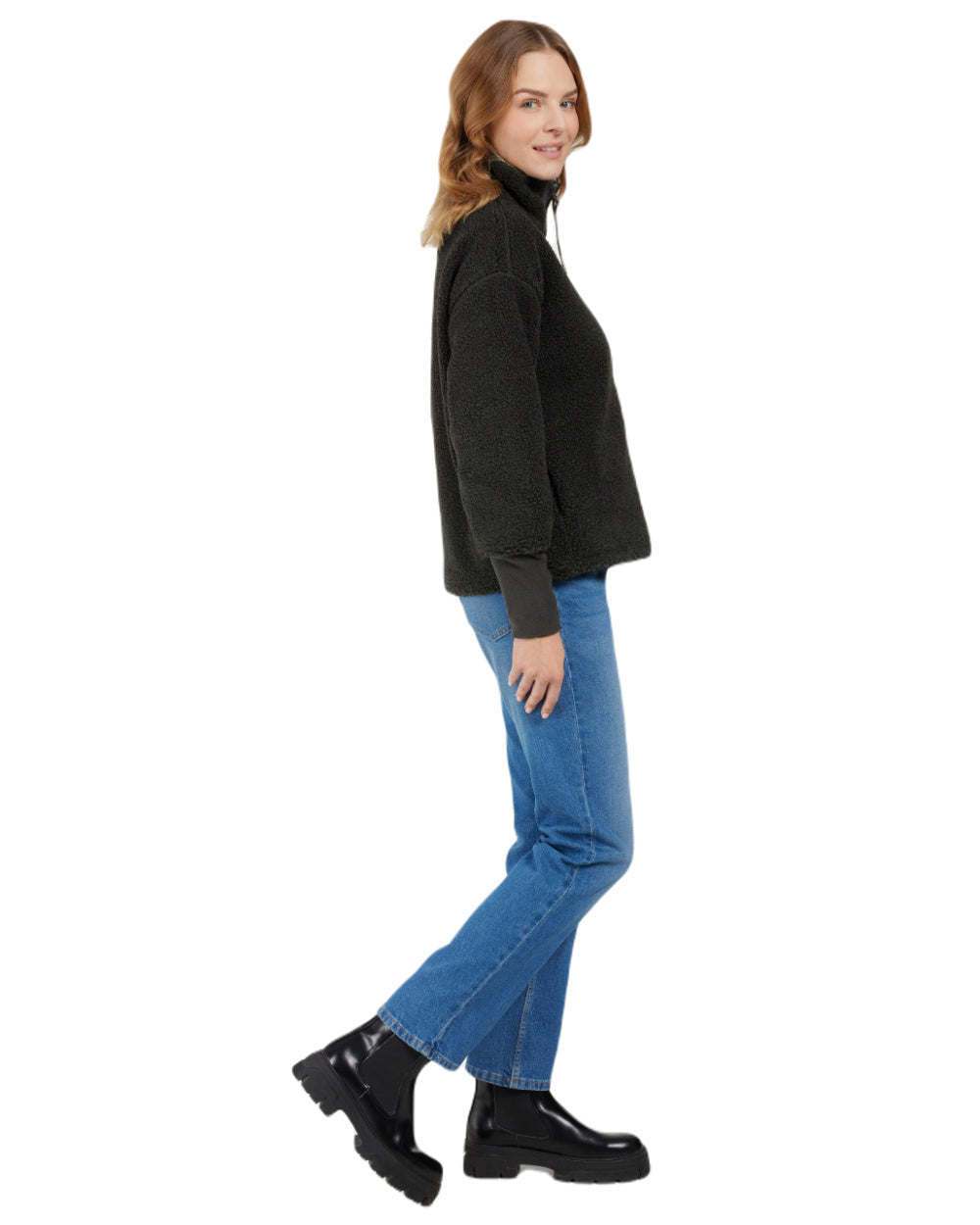 Black Coloured Didriksons Womens Mella Full Zip Jacket On A White Background