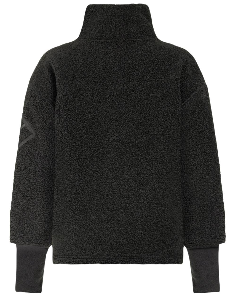 Black Coloured Didriksons Womens Mella Full Zip Jacket On A White Background