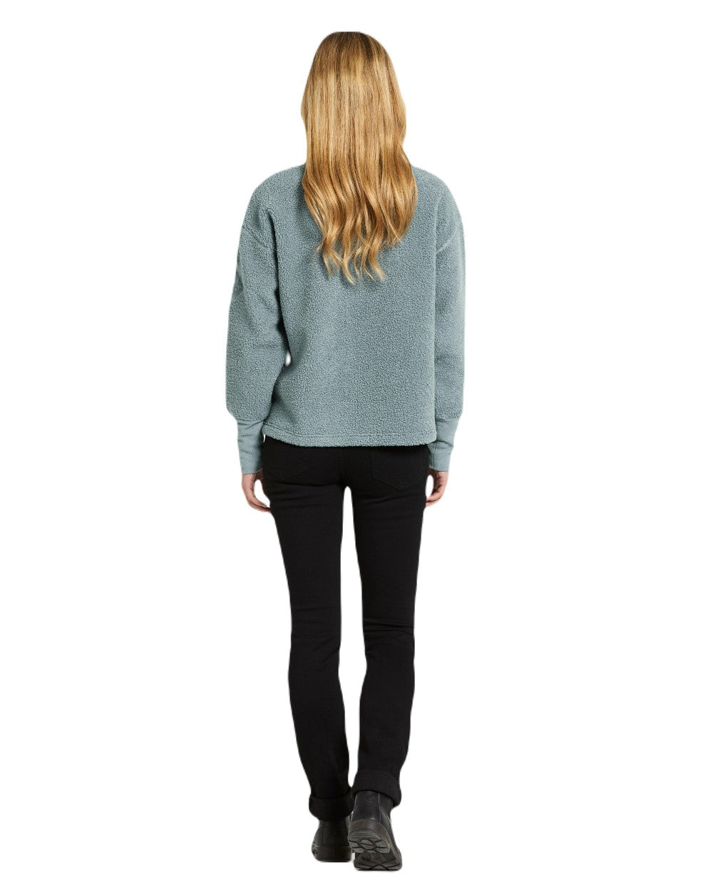 Factory Blue Coloured Didriksons Womens Mella Full Zip Jacket on White Background