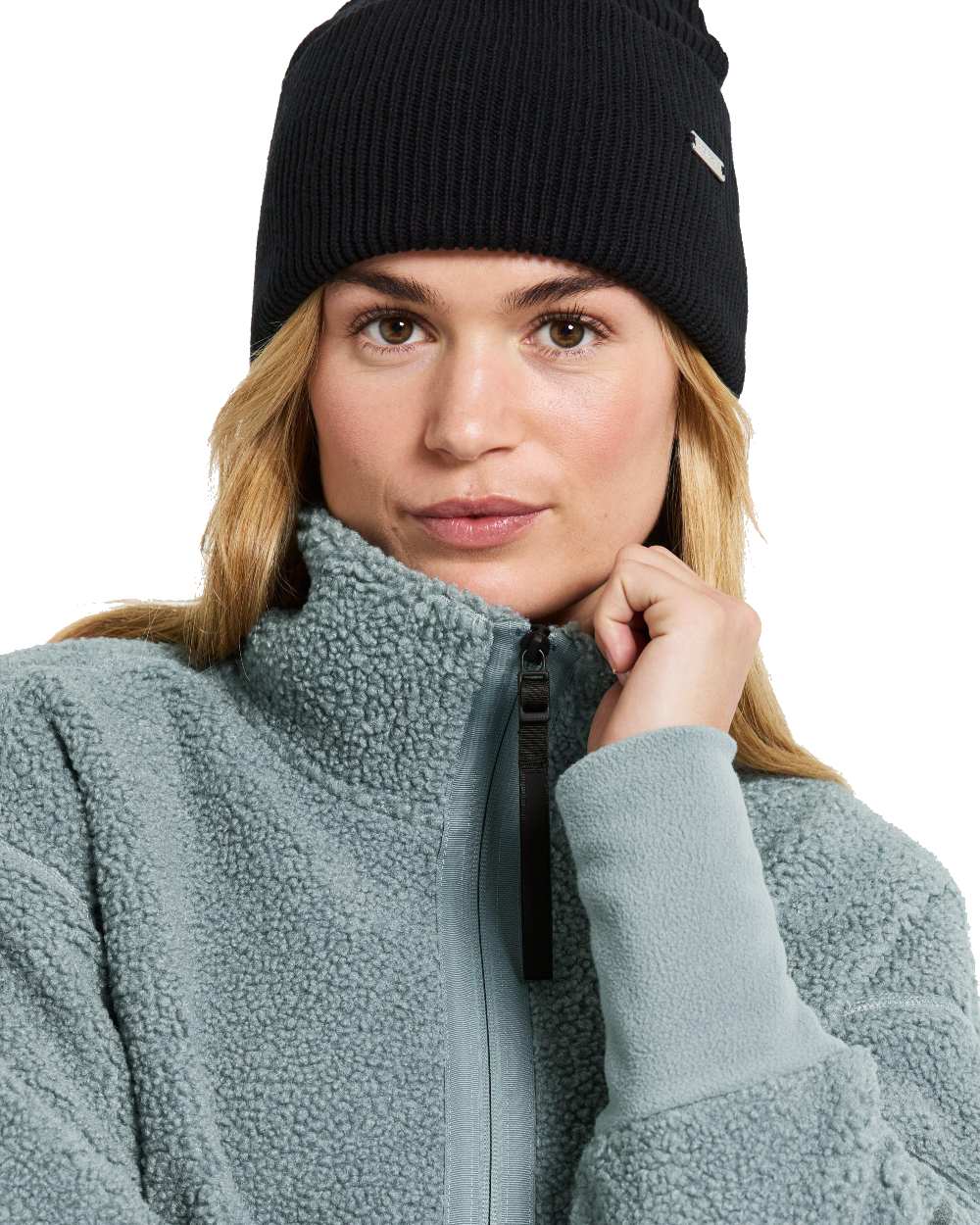 Factory Blue Coloured Didriksons Womens Mella Full Zip Jacket on White Background