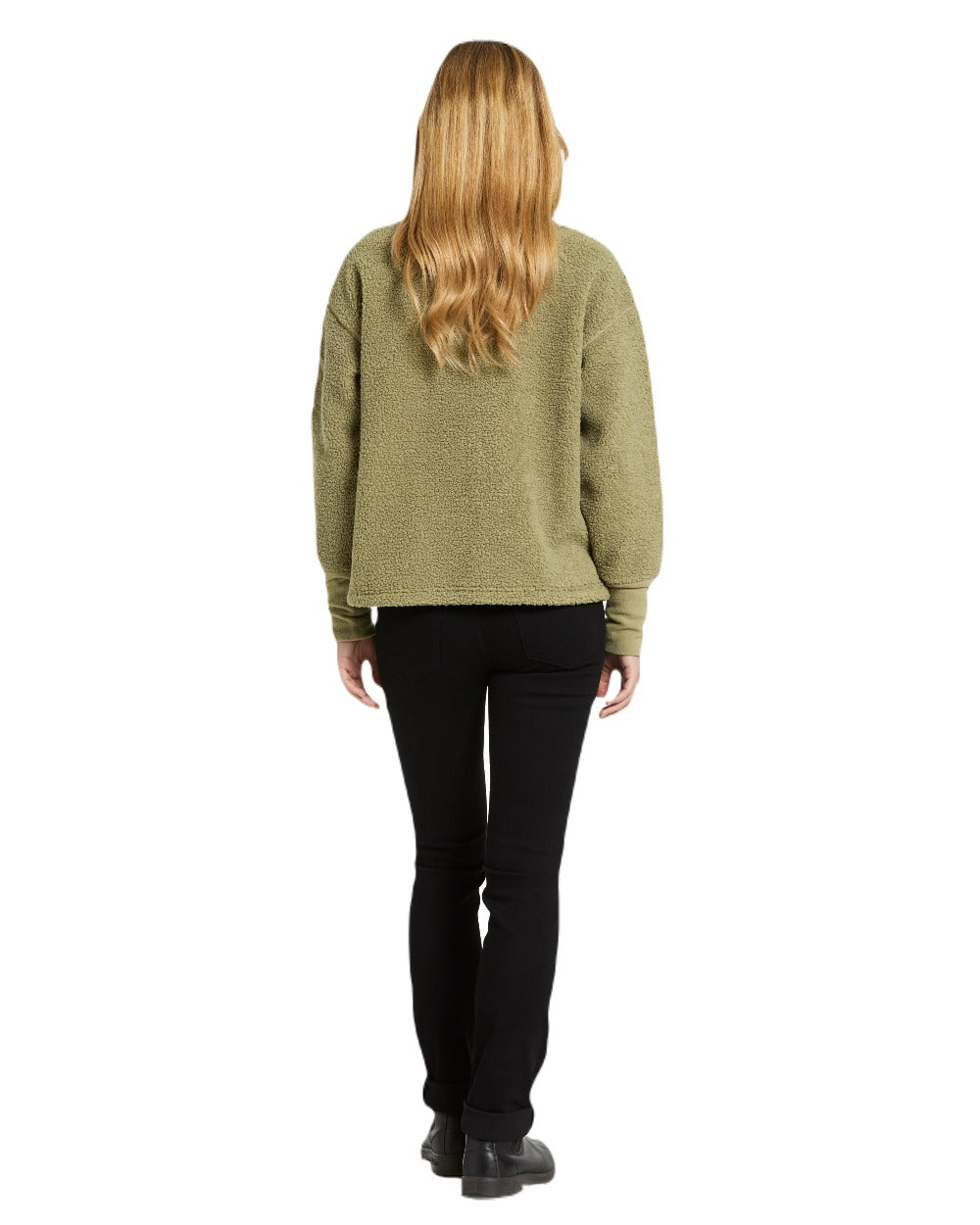 Olive Green Coloured Didriksons Womens Mella Full Zip Jacket on White Background