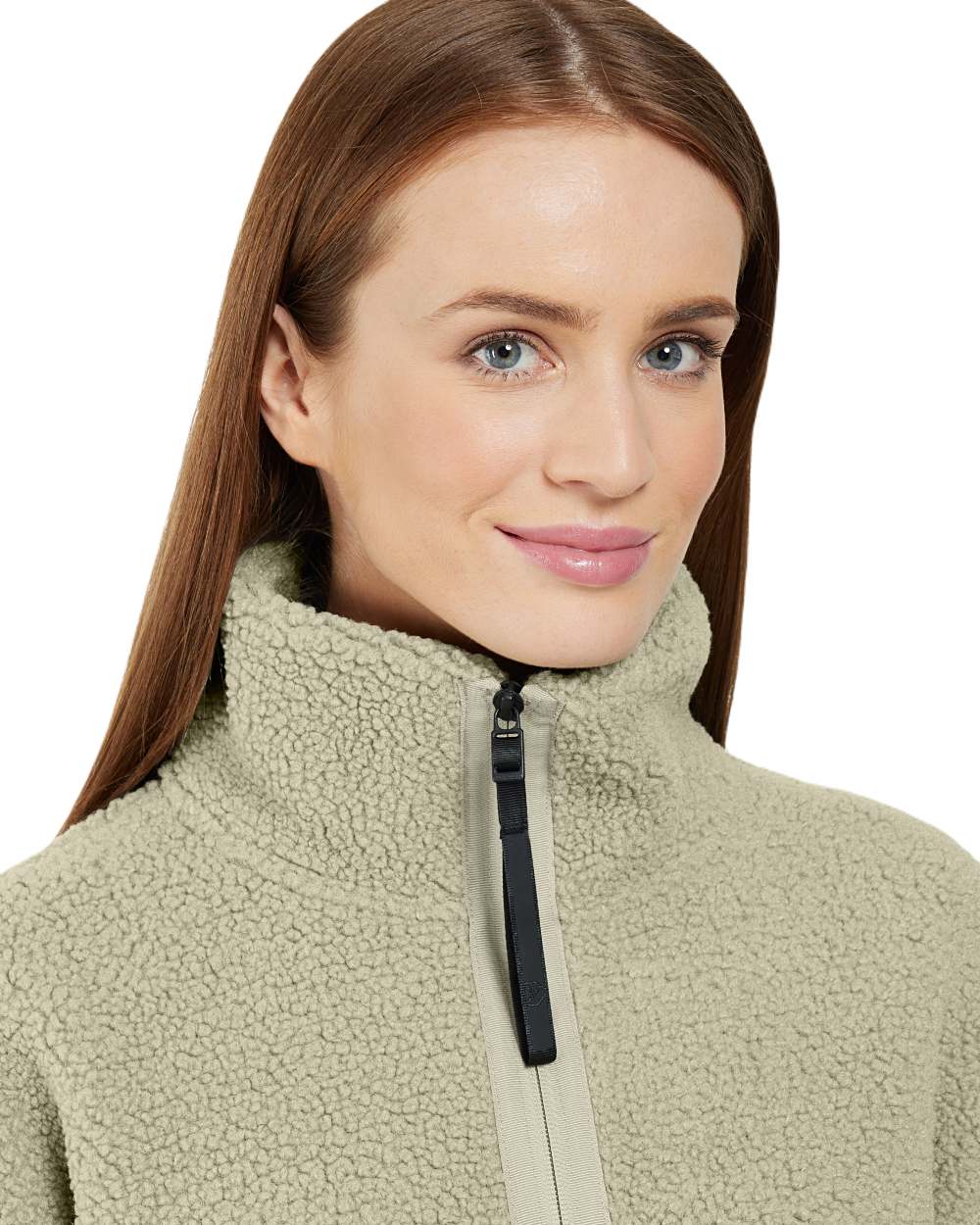 Wilted Leaf Coloured Didriksons Womens Mella Full Zip Jacket On A White Background