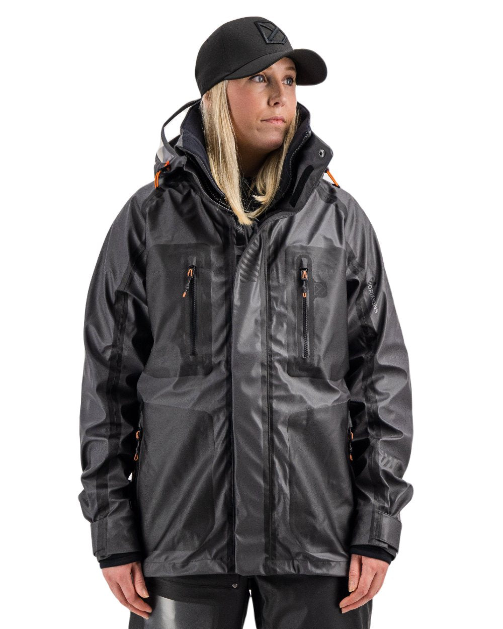 Coal Black Coloured Didriksons Element 2.0 Unisex Jacket On A White Background