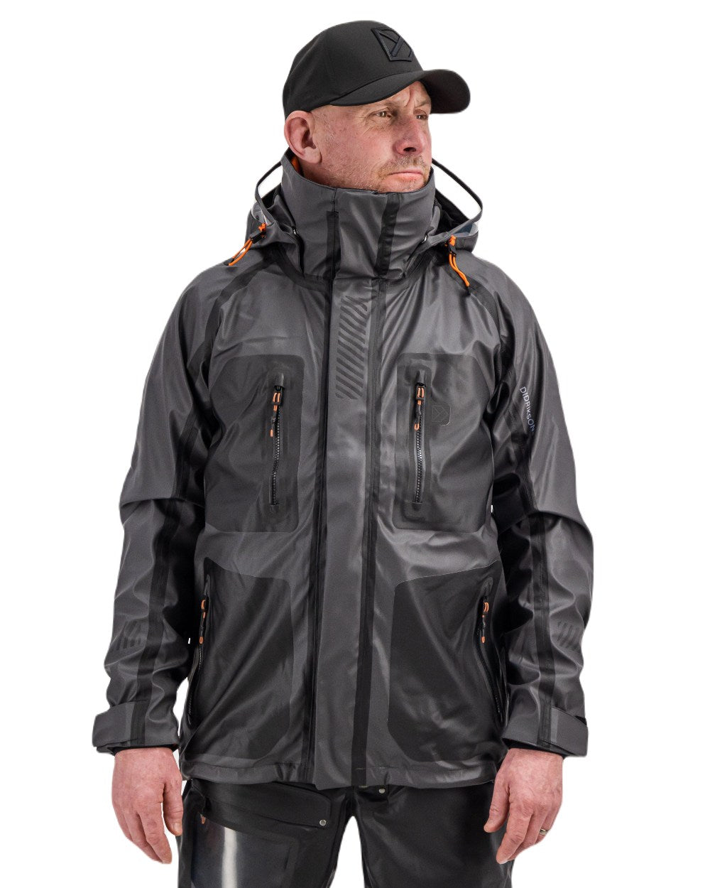 Coal Black Coloured Didriksons Element 2.0 Unisex Jacket On A White Background