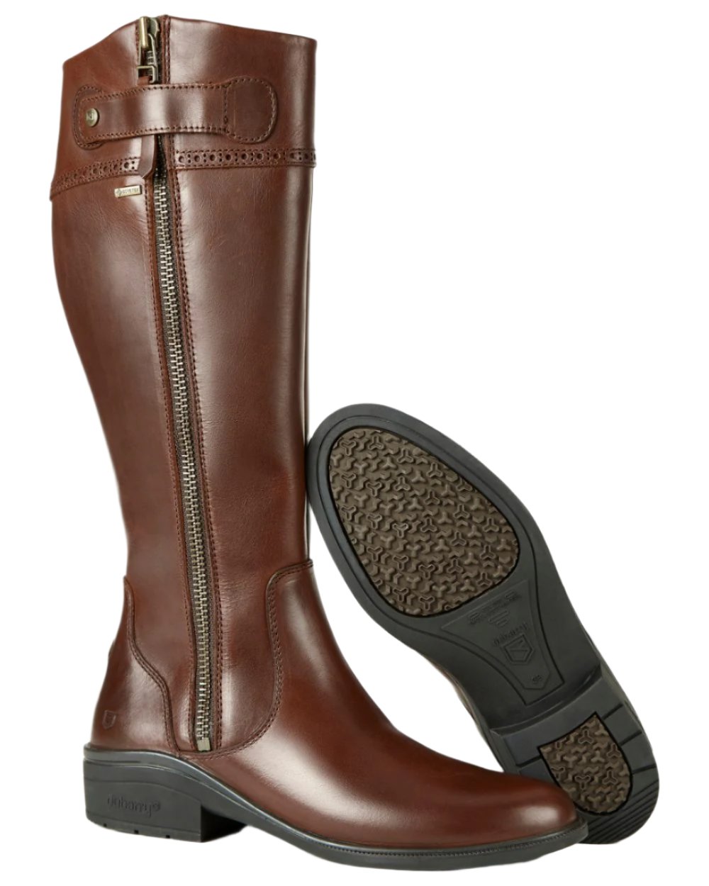 Nutshell Coloured Dubarry Connemara Knee High Riding Boot On A White Background