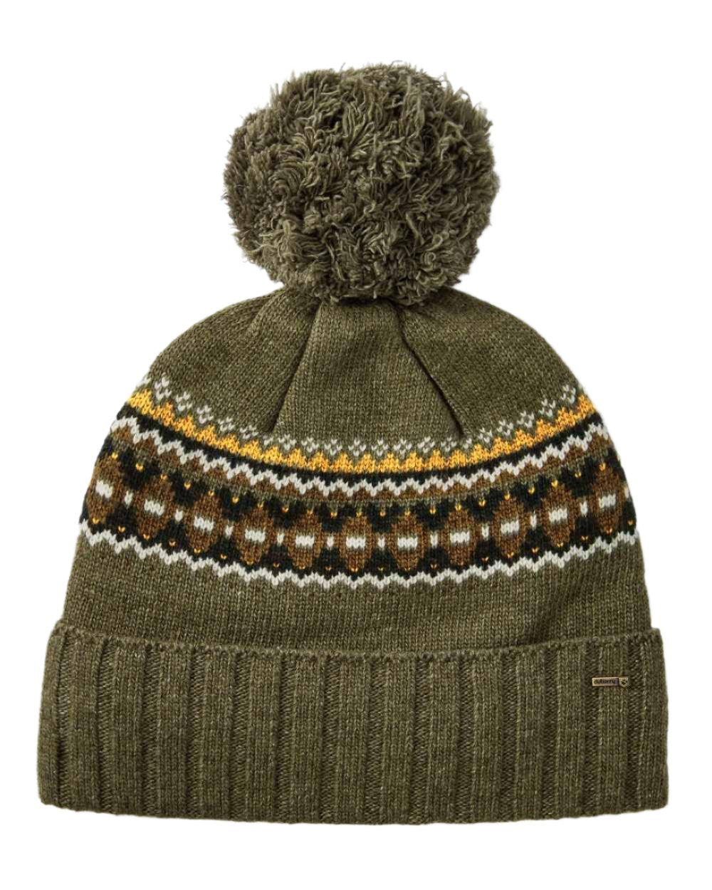 Dusky Green Coloured Dubarry Kilcormac Ladies Knitted Hat On A White Background