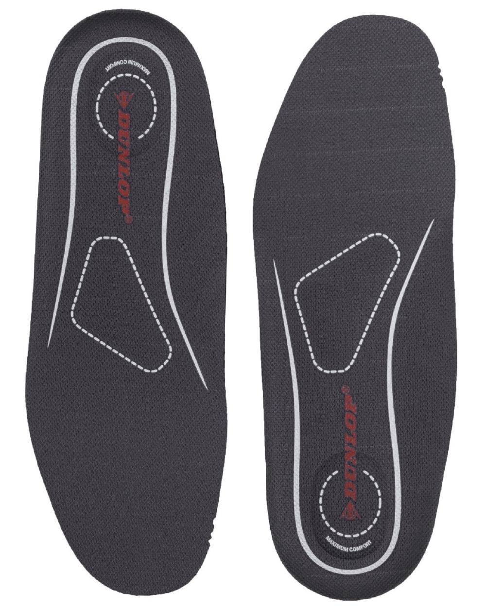 Black coloured Dunlop Insole Premium With Ergonomic Support on white background 