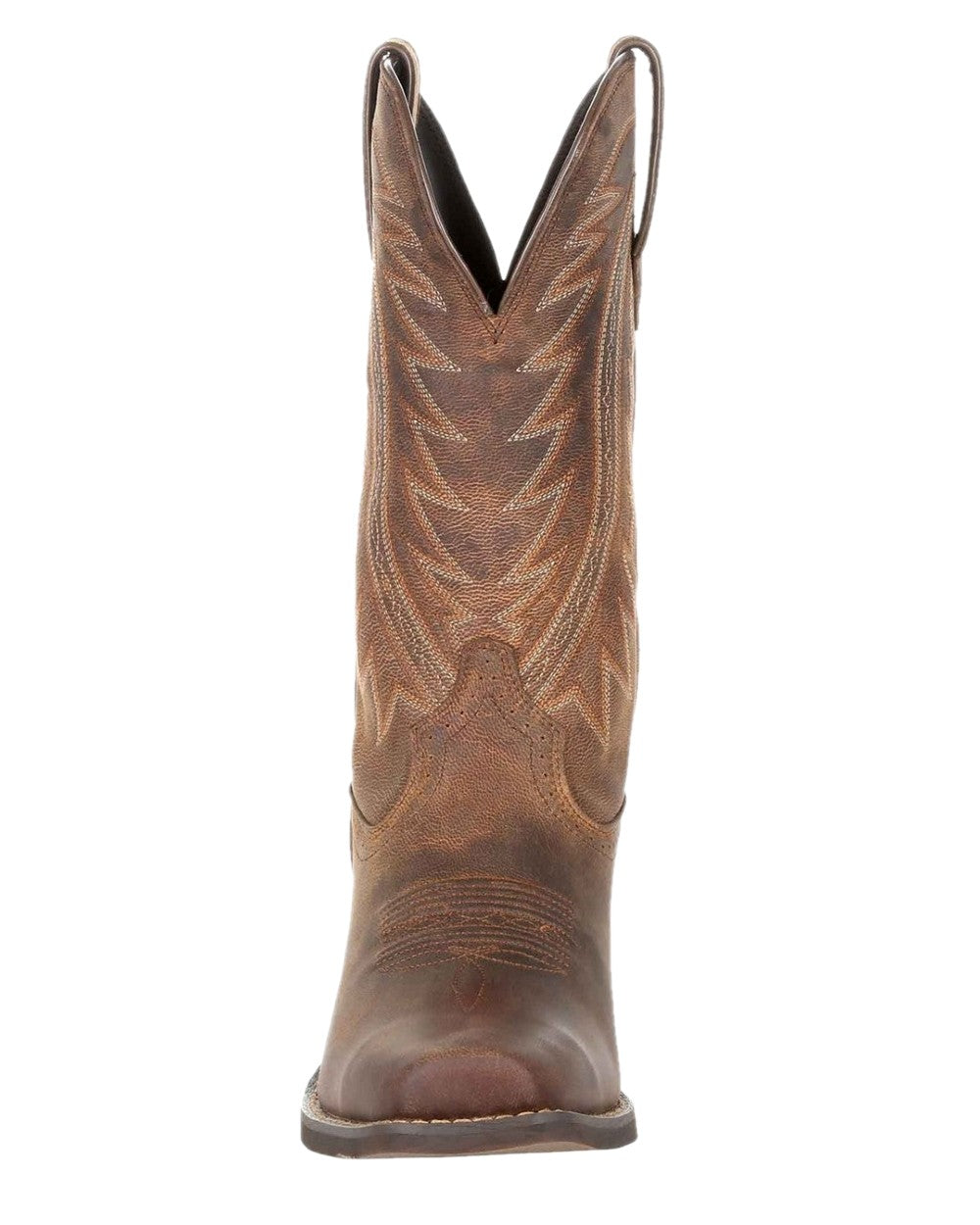 Distressed Sunset Brown Coloured Durango Mens Rebel Frontier Western Boots on White Background