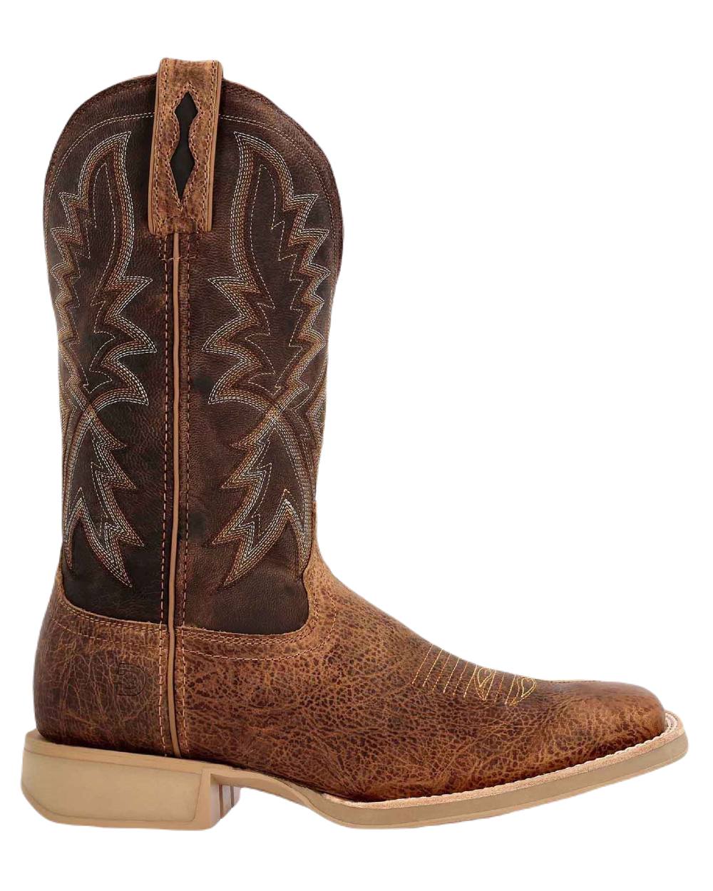 Rustic Tan Tobacco Coloured Durango Mens Rebel Pro Lite Western Wide Fit Boots on White Background