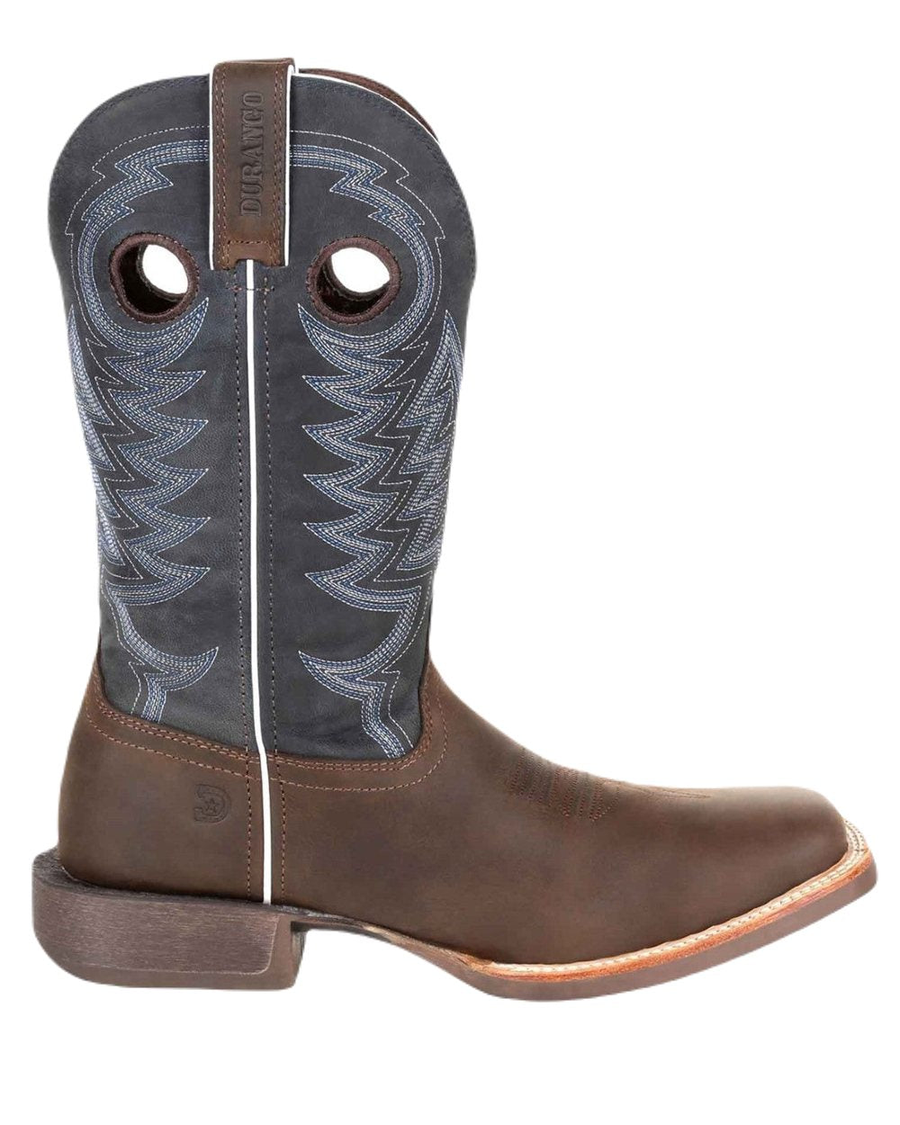 Belgian Brown Denim Blue Coloured Durango Mens Rebel Pro Western Classic Boots on White Background