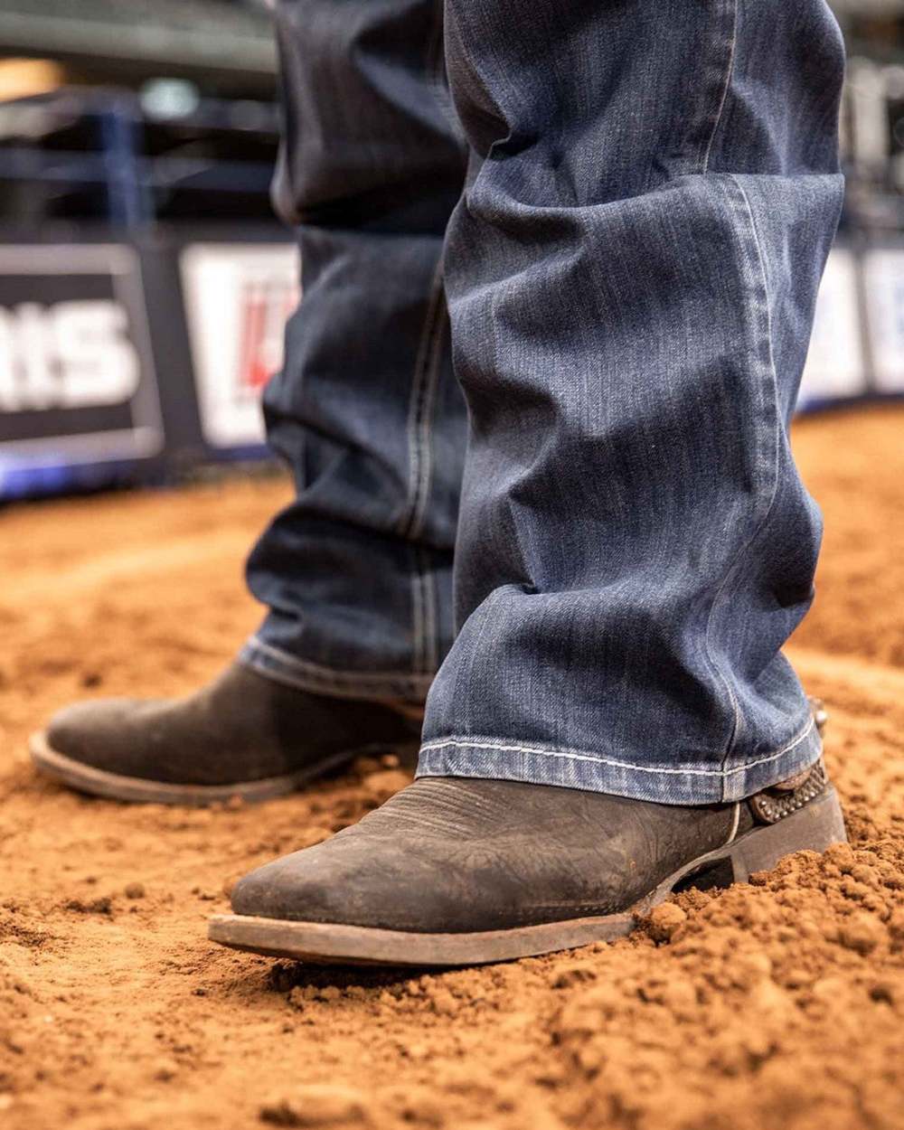Belgian Brown Denim Blue Coloured Durango Mens Rebel Pro Western Classic Boots on Outdoor Background