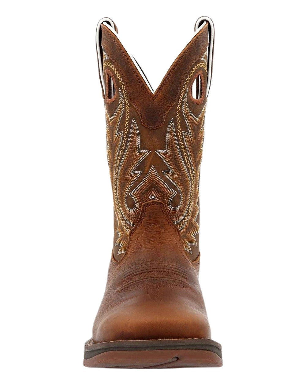 Saddle Brown Coloured Durango Mens DDB0377 Rebel Western Boots on White Background