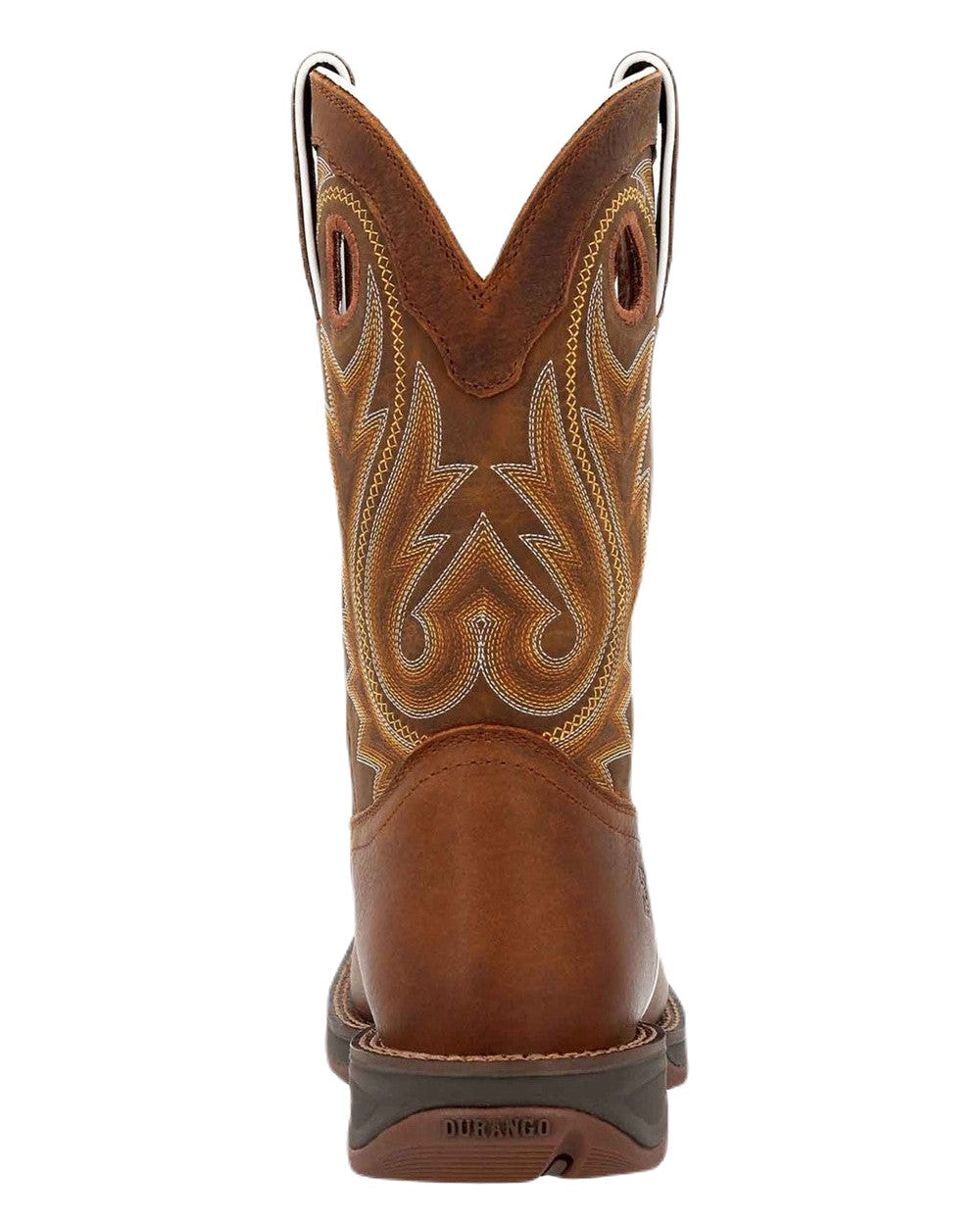Saddle Brown Coloured Durango Mens DDB0377 Rebel Western Boots on White Background