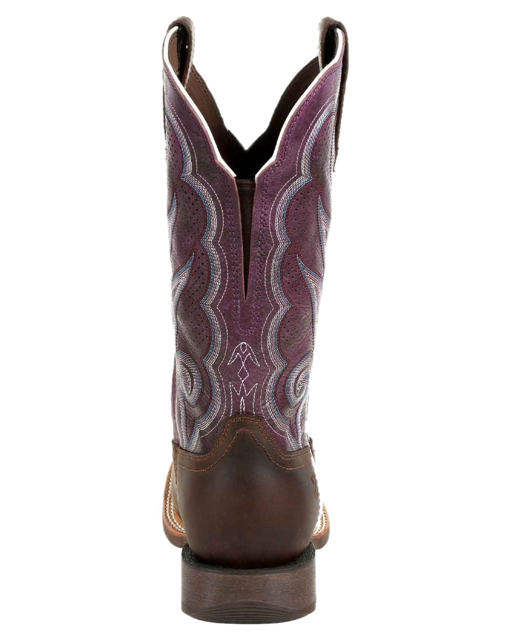 Oilded Brown Plum Coloured Durango Womens DRD0377 Lady Rebel Pro Western Boots on White Background