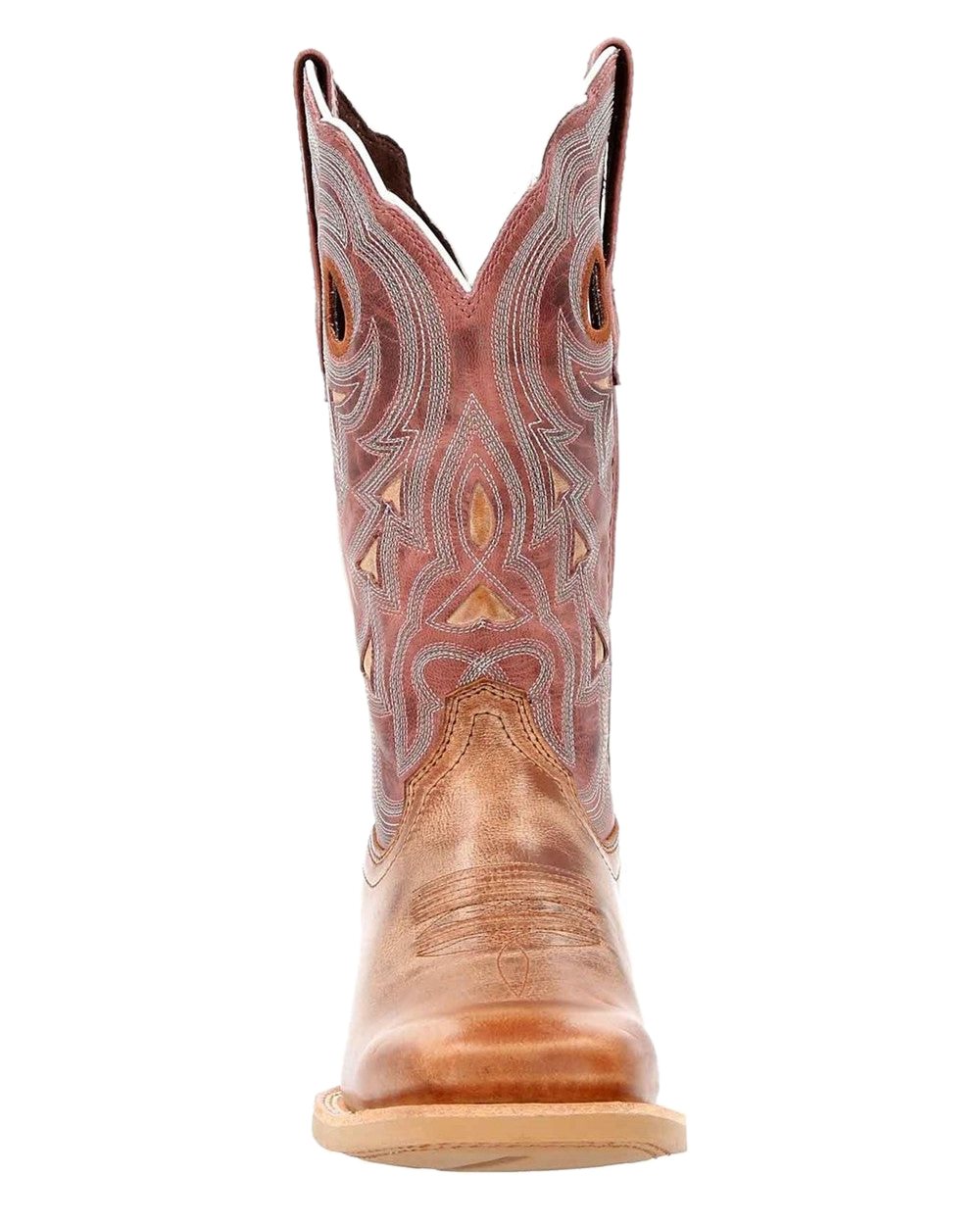 Dusty Brown Sky Blue Coloured Durango Womens Rebel Pro Western Leather Boots on White Background