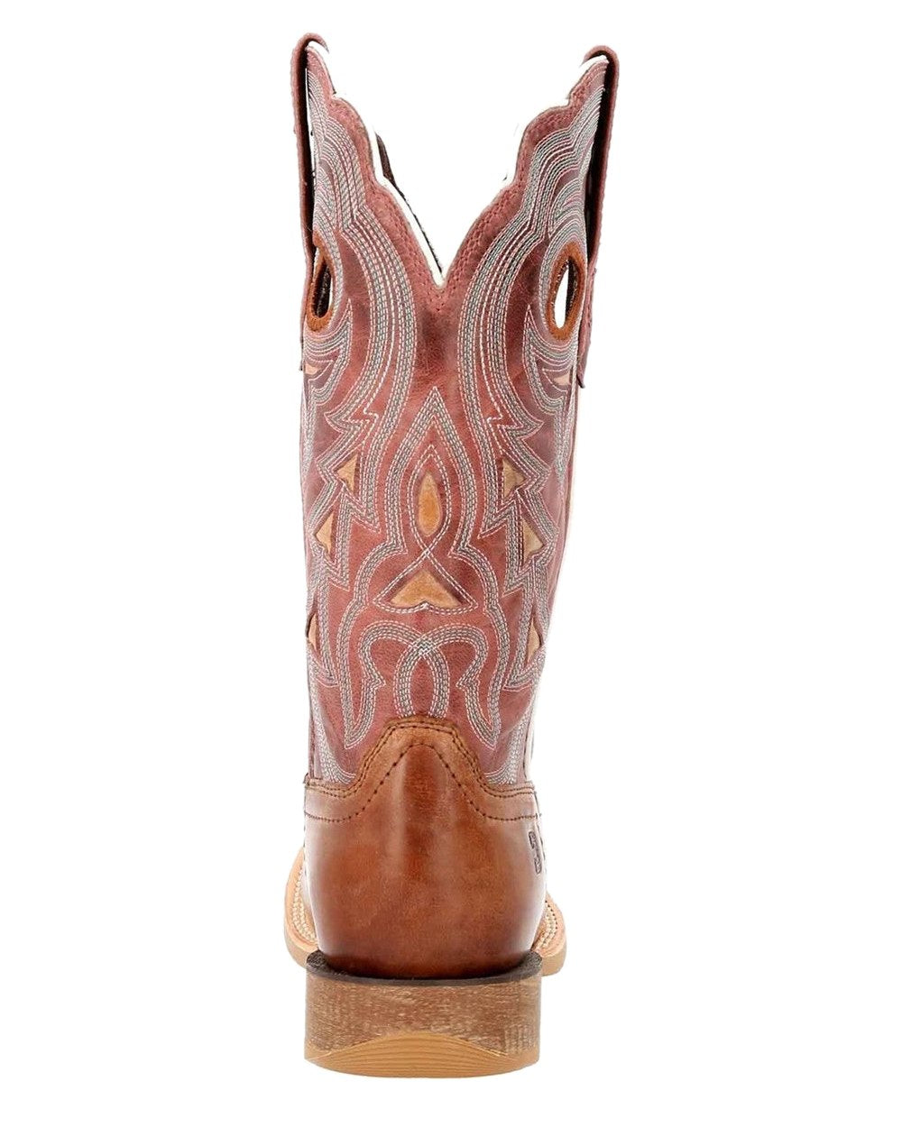 Dusty Brown Sky Blue Coloured Durango Womens Rebel Pro Western Leather Boots on White Background