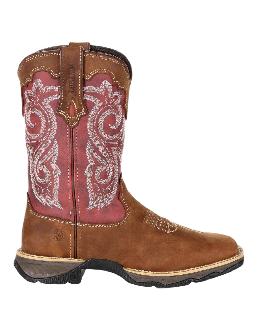 Briar Brown Rusty Red Coloured Durango Womens Briar Brown Rebel Western Boots on White Background