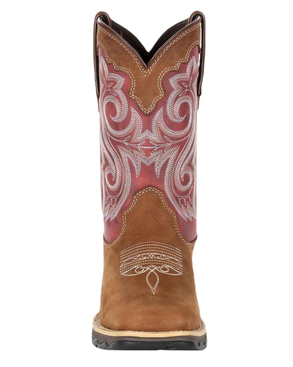 Briar Brown Rusty Red Coloured Durango Womens Briar Brown Rebel Western Boots on White Background