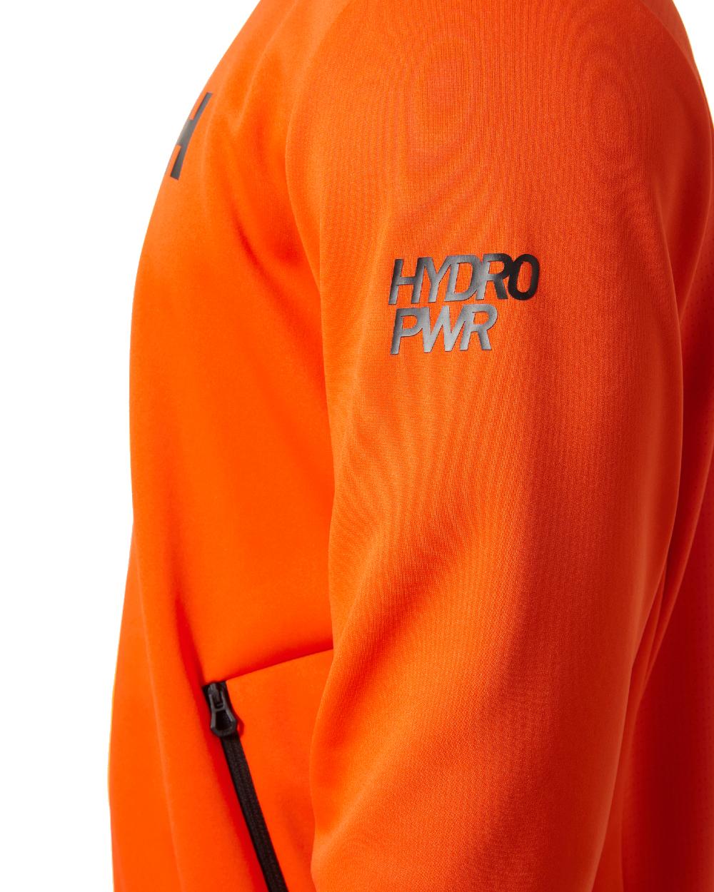 Flame coloured Helly Hansen Mens HP Fleece Jacket 2.0 on white background