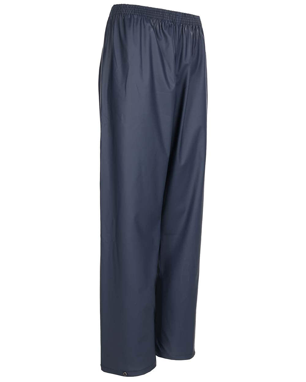Navy Coloured Fort Airflex Waterproof Breathable Trousers On A White Background