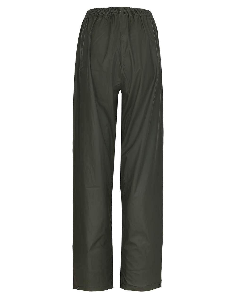 Olive Coloured Fort Airflex Waterproof Breathable Trousers On A White Background