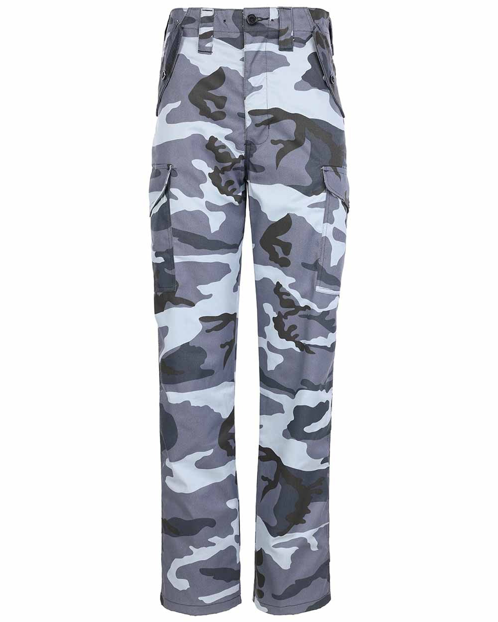 Night Urban Coloured Fort Camo Combat Trousers On A White Background