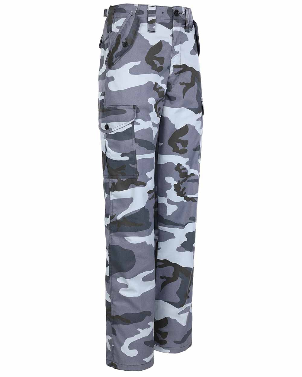Night Urban Coloured Fort Camo Combat Trousers On A White Background