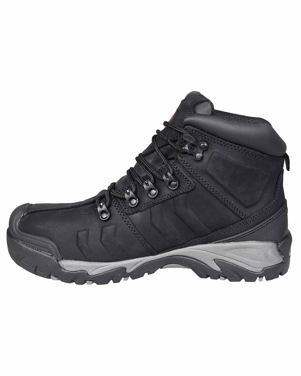 Black Coloured Fort Deben Waterproof Safety Boot On A White Background