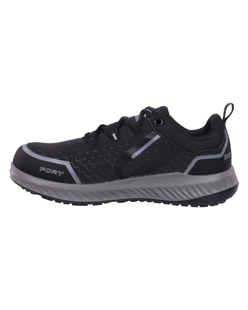 Black coloured Fort Evo Safety Trainer on White background