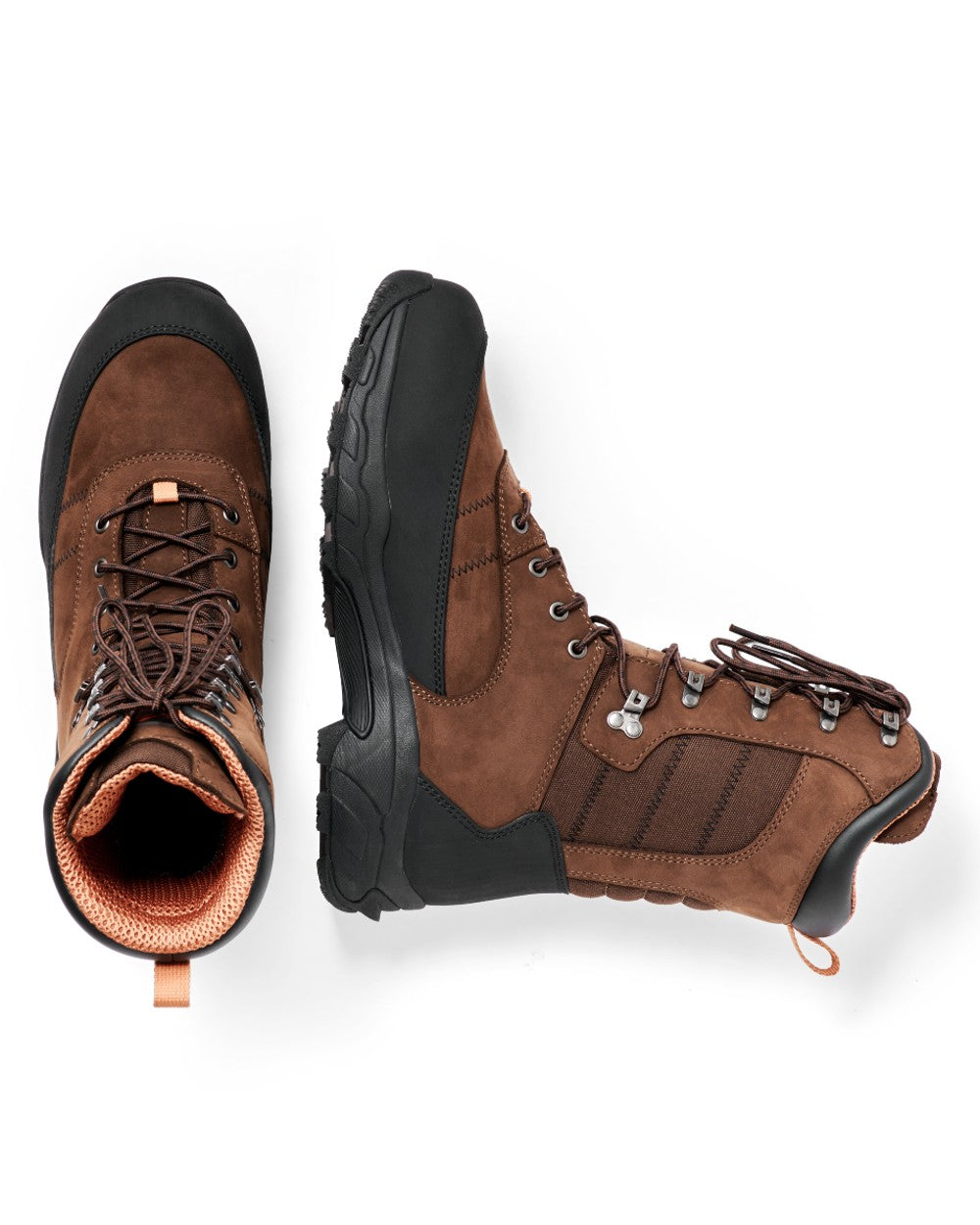 Dark Brown coloured Gateway1 Estate Beater 7&quot; 400g G1 speed-lacing Boots on white background 