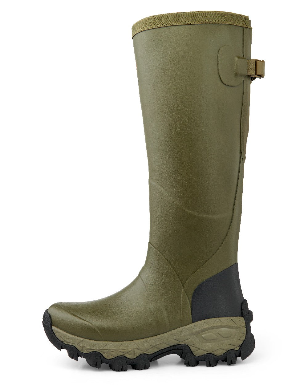 Olive coloured Gateway1 Woodstalker lady 17&quot; Boots on white background 