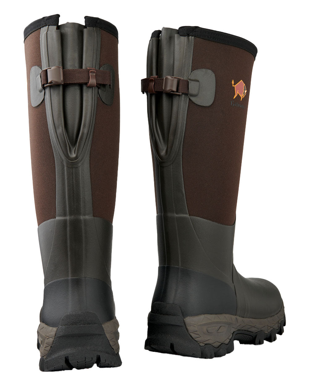 Dark Brown coloured Gateway1 Woodwalker 18" 4mm Wellingtons on White background