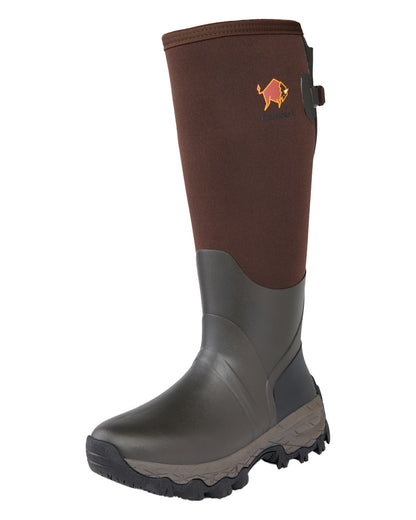 Dark Brown coloured Gateway1 Woodwalker Lady 17&quot; 4mm Wellingtons on White background 