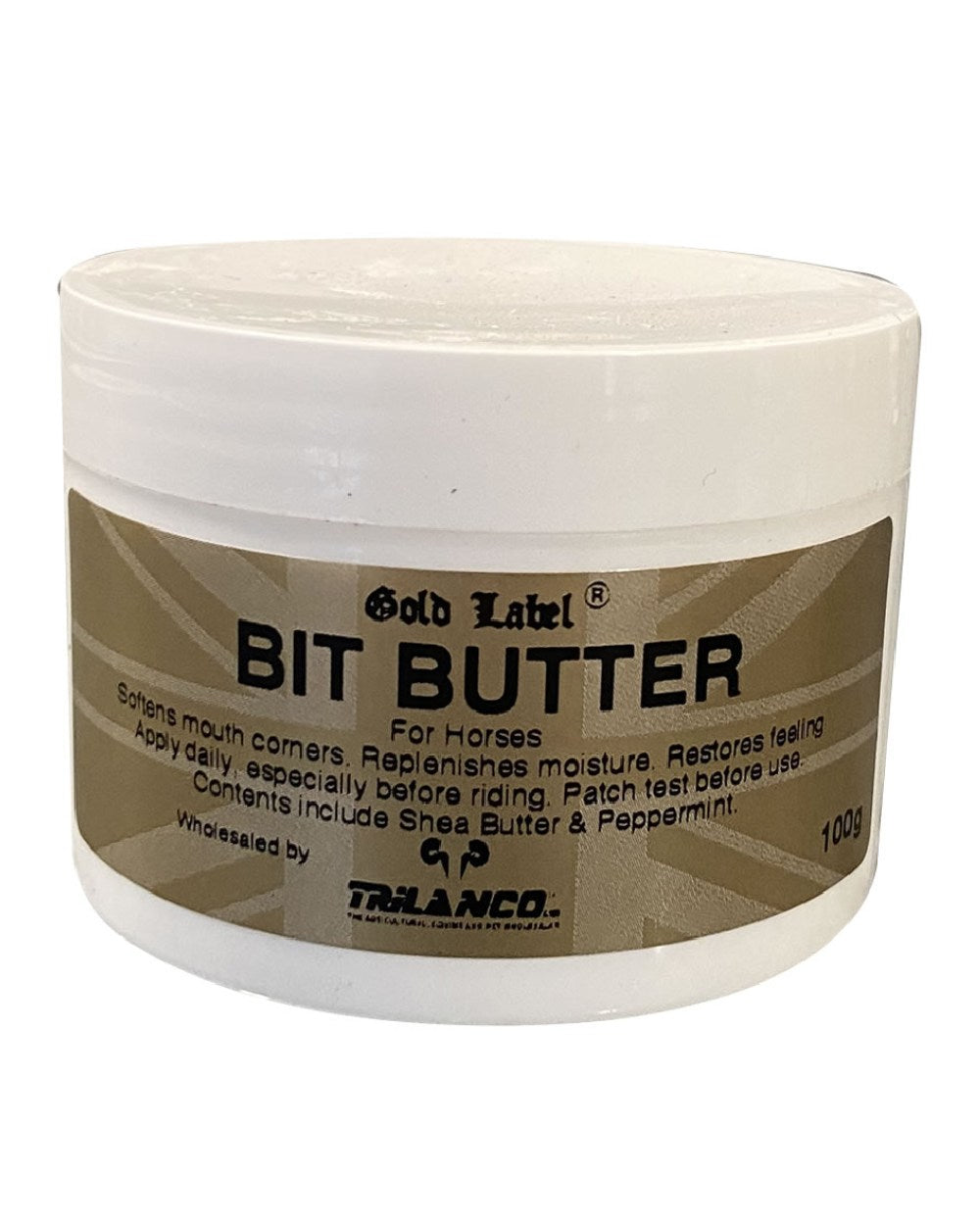 Gold Label Bit Butter On A White Background