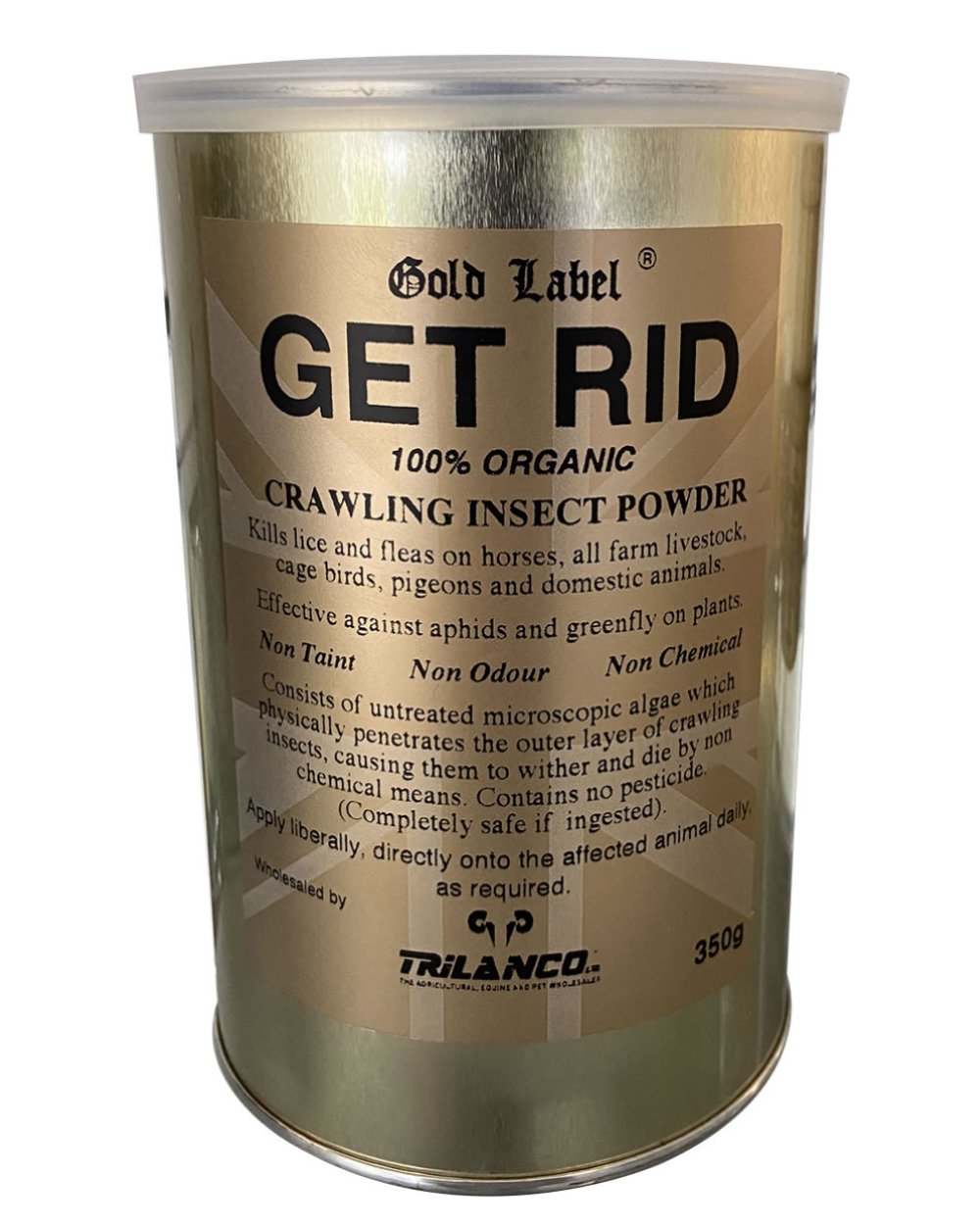 Gold Label Get Rid On A White Background